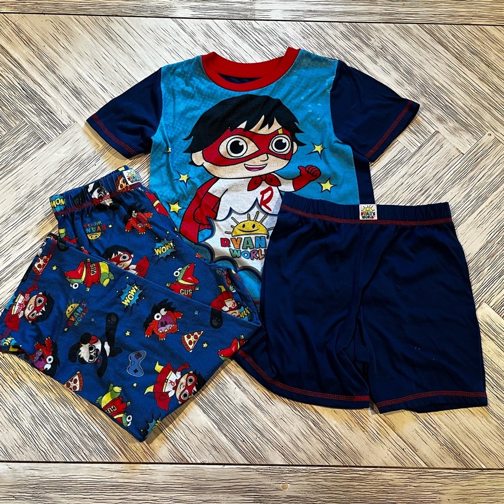 Ryan's World Kids Pajama Set - Blue and Red